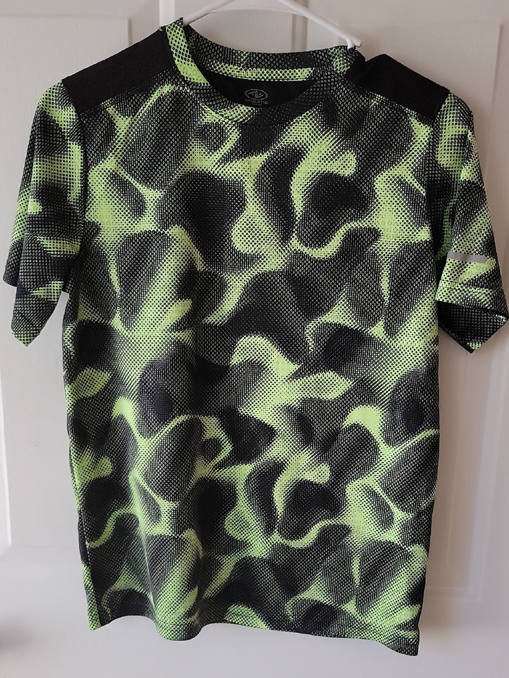 Athletic Works Neon Green and Black Short Sleeve Performance Tee